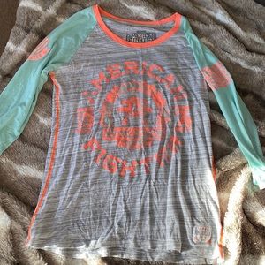 3/4 sleeve American fighter top SZ M